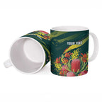 Australian Native Flower Personalised Ceramic Mug Banksia Nature’s Wild Flame - Aussie Hoodie