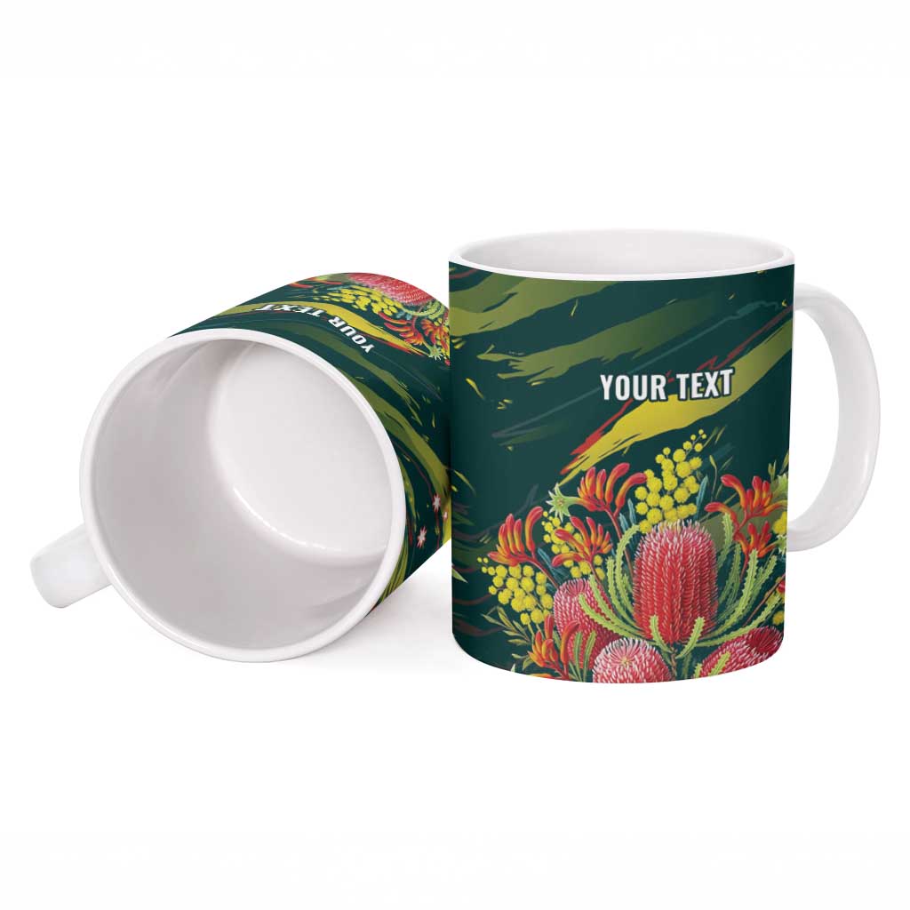 Australian Native Flower Personalised Ceramic Mug Banksia Nature’s Wild Flame - Aussie Hoodie