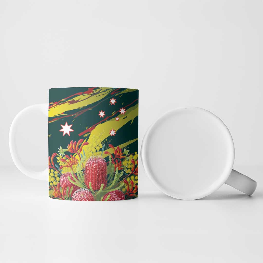 Australian Native Flower Personalised Ceramic Mug Banksia Nature’s Wild Flame - Aussie Hoodie