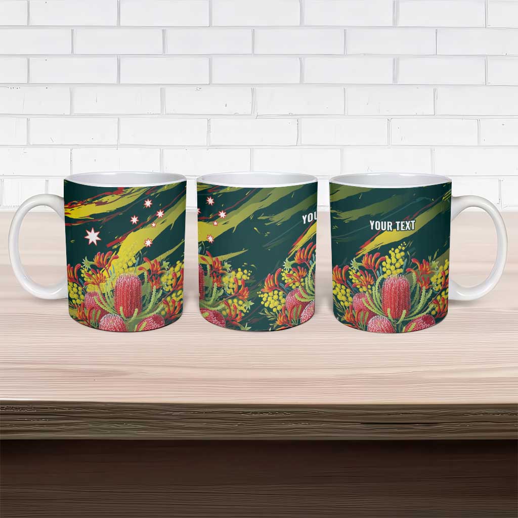 Australian Native Flower Personalised Ceramic Mug Banksia Nature’s Wild Flame - Aussie Hoodie