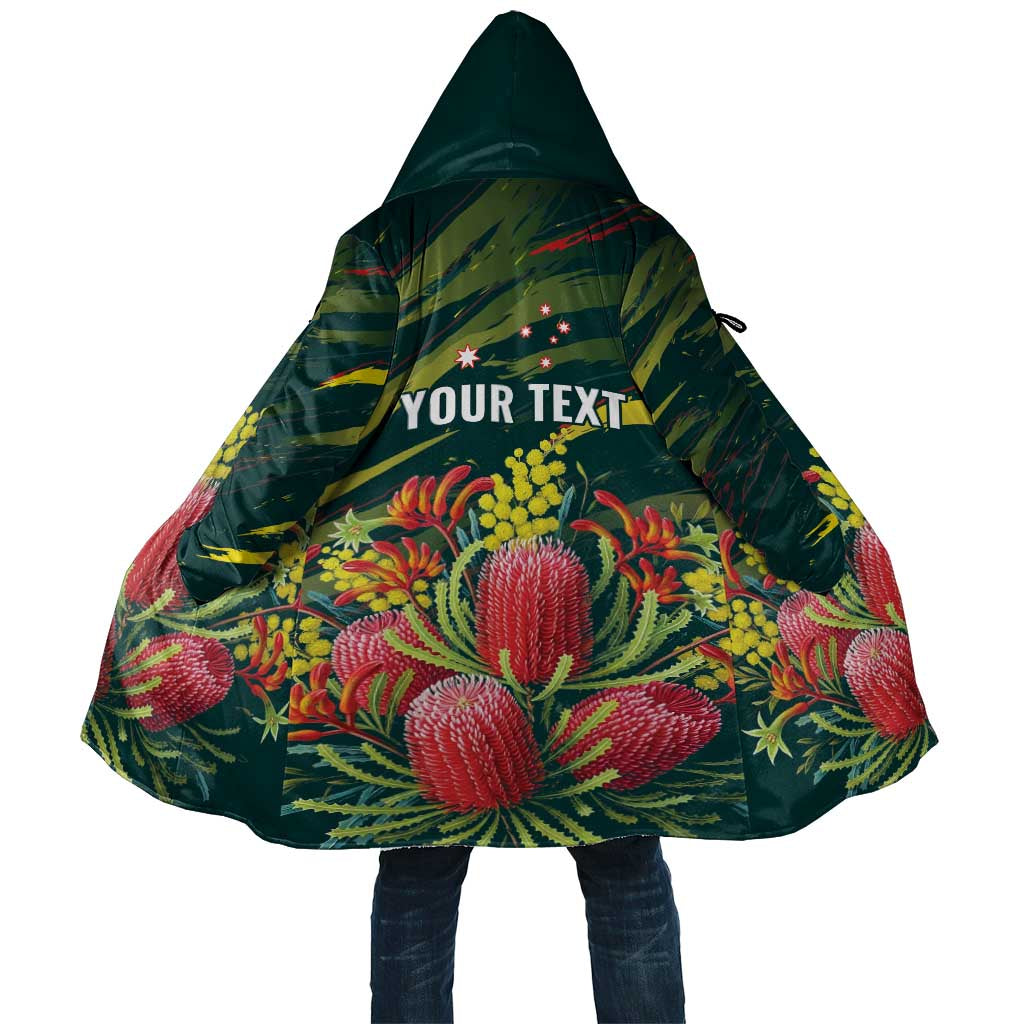 Australian Native Flower Personalised Cloak Banksia Nature’s Wild Flame - Aussie Hoodie