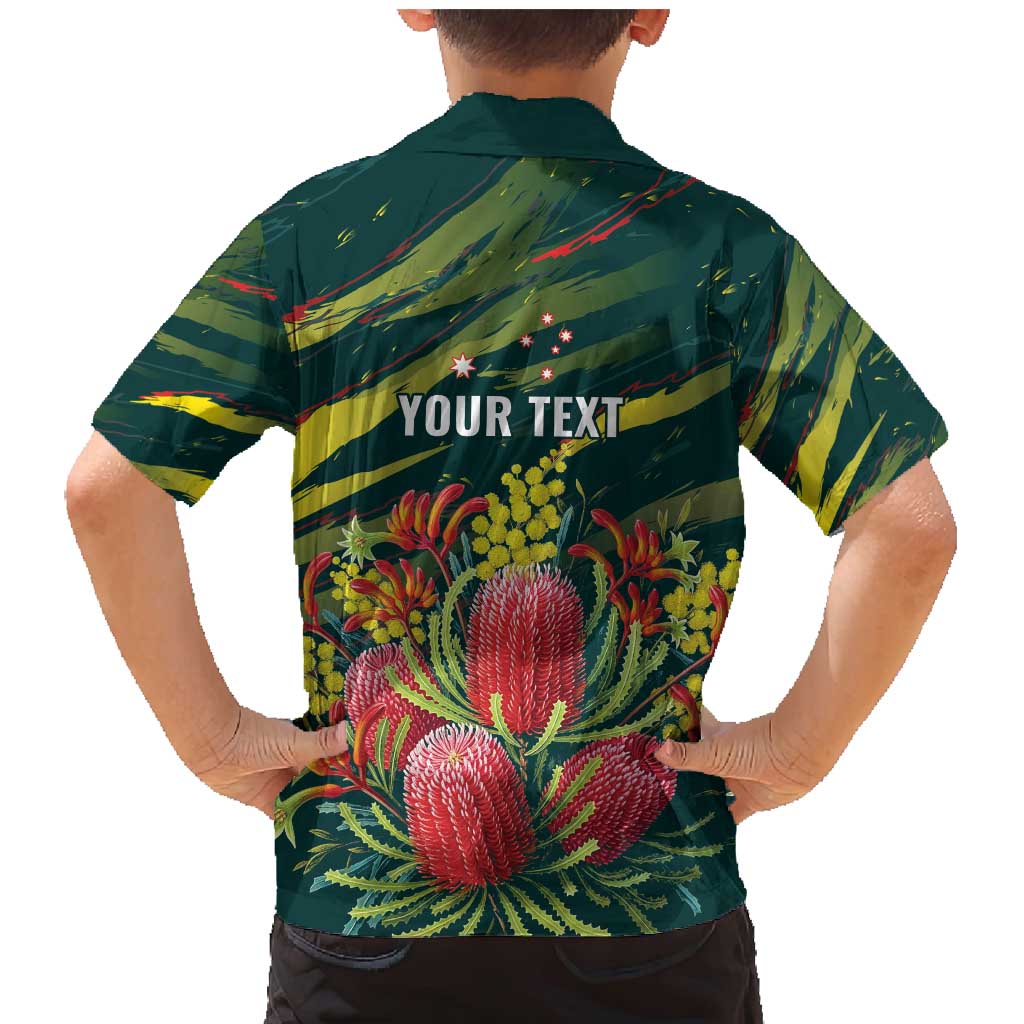 Australian Native Flower Personalised Family Matching Mermaid Dress and Hawaiian Shirt Banksia Nature’s Wild Flame - Aussie Hoodie