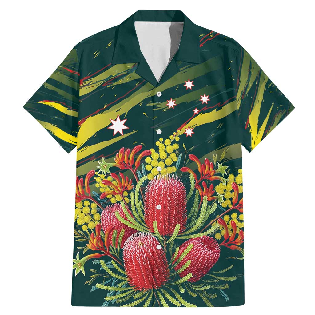 Australian Native Flower Personalised Family Matching Mermaid Dress and Hawaiian Shirt Banksia Nature’s Wild Flame - Aussie Hoodie