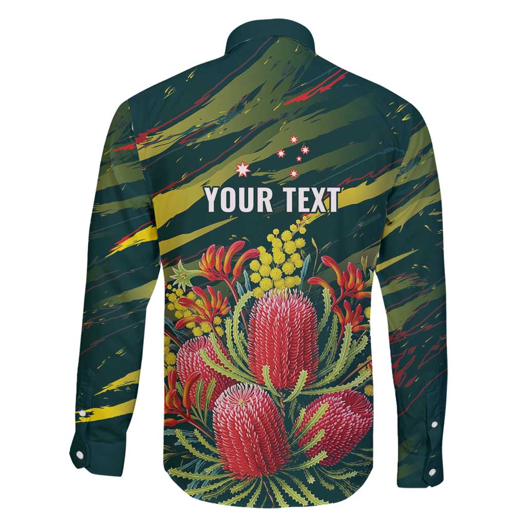 Australian Native Flower Personalised Family Matching Off Shoulder Maxi Dress and Hawaiian Shirt Banksia Nature’s Wild Flame - Aussie Hoodie