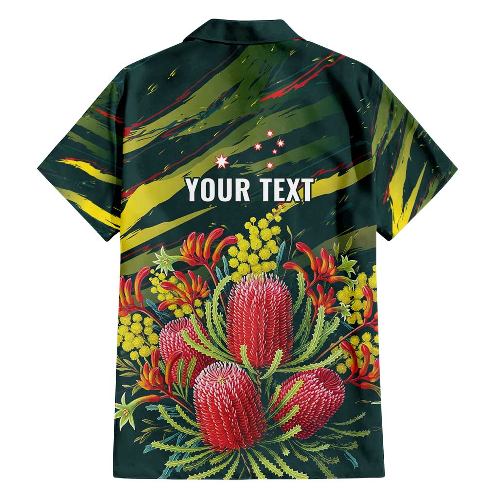 Australian Native Flower Personalised Family Matching Off Shoulder Short Dress and Hawaiian Shirt Banksia Nature’s Wild Flame - Aussie Hoodie