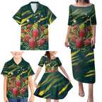Australian Native Flower Personalised Family Matching Puletasi and Hawaiian Shirt Banksia Nature’s Wild Flame - Aussie Hoodie