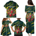 Australian Native Flower Personalised Family Matching Puletasi and Hawaiian Shirt Banksia Nature’s Wild Flame - Aussie Hoodie