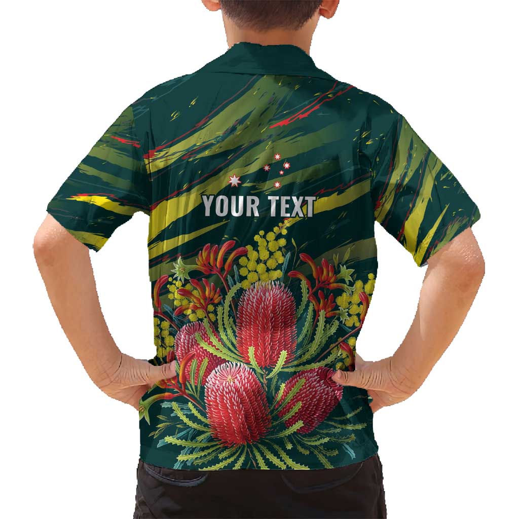Australian Native Flower Personalised Family Matching Summer Maxi Dress and Hawaiian Shirt Banksia Nature’s Wild Flame - Aussie Hoodie