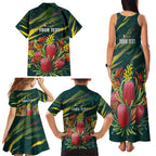 Australian Native Flower Personalised Family Matching Tank Maxi Dress and Hawaiian Shirt Banksia Nature’s Wild Flame - Aussie Hoodie