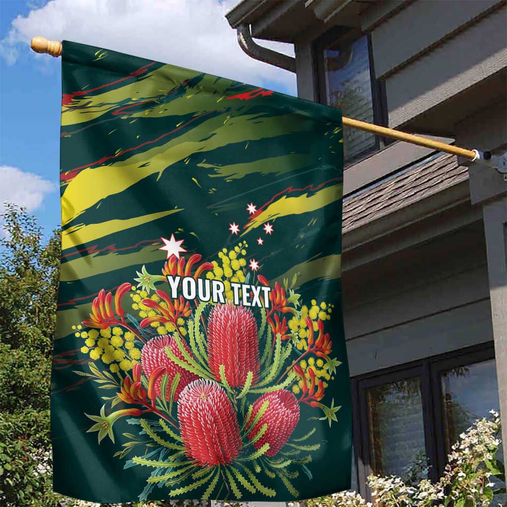 Australian Native Flower Personalised Garden Flag Banksia Nature’s Wild Flame - Aussie Hoodie