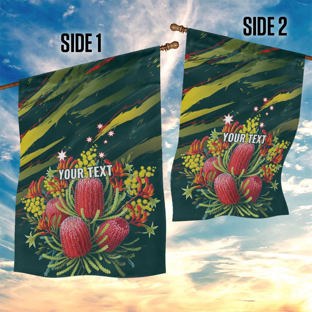 Australian Native Flower Personalised Garden Flag Banksia Nature’s Wild Flame - Aussie Hoodie