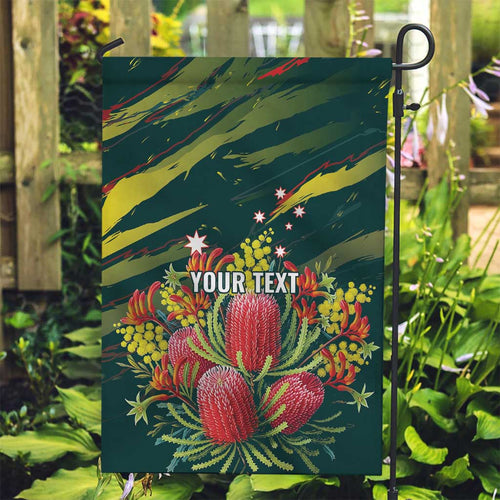 Australian Native Flower Personalised Garden Flag Banksia Nature’s Wild Flame - Aussie Hoodie