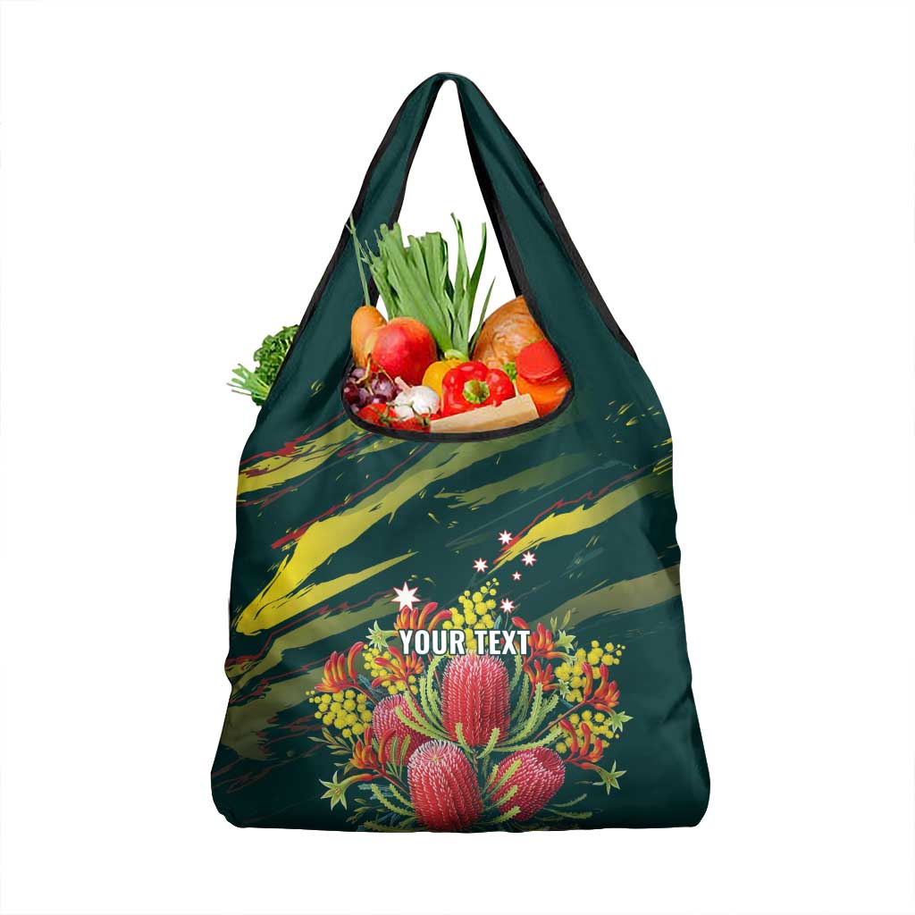 Australian Native Flower Personalised Grocery Bag Banksia Nature’s Wild Flame - Aussie Hoodie
