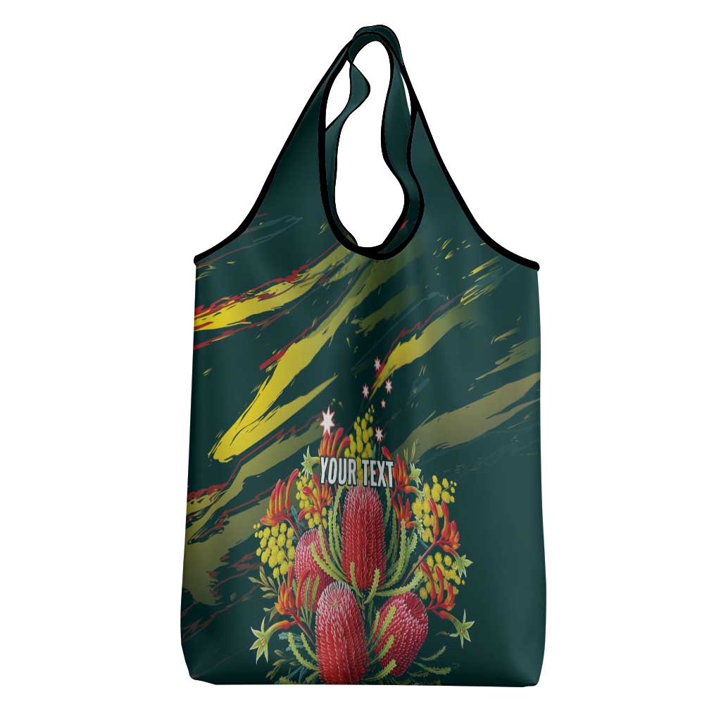 Australian Native Flower Personalised Grocery Bag Banksia Nature’s Wild Flame - Aussie Hoodie