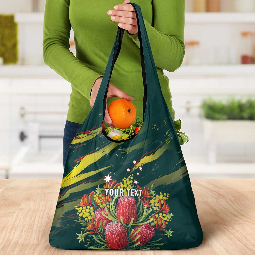 Australian Native Flower Personalised Grocery Bag Banksia Nature’s Wild Flame - Aussie Hoodie
