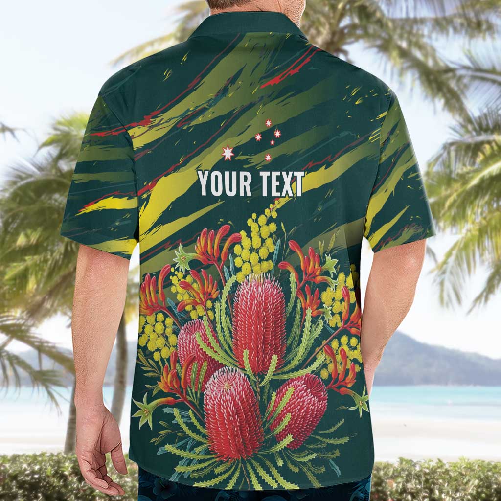 Australian Native Flower Personalised Hawaiian Shirt Banksia Nature’s Wild Flame - Aussie Hoodie