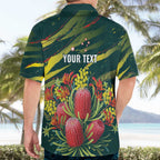 Australian Native Flower Personalised Hawaiian Shirt Banksia Nature’s Wild Flame - Aussie Hoodie