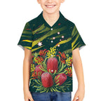 Australian Native Flower Personalised Hawaiian Shirt Banksia Nature’s Wild Flame - Aussie Hoodie