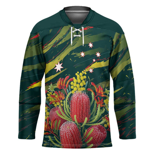 Australian Native Flower Personalised Hockey Jersey Banksia Nature���s Wild Flame - Aussie Hoodie