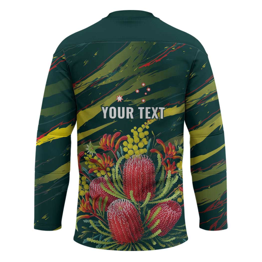 Australian Native Flower Personalised Hockey Jersey Banksia Nature’s Wild Flame - Aussie Hoodie