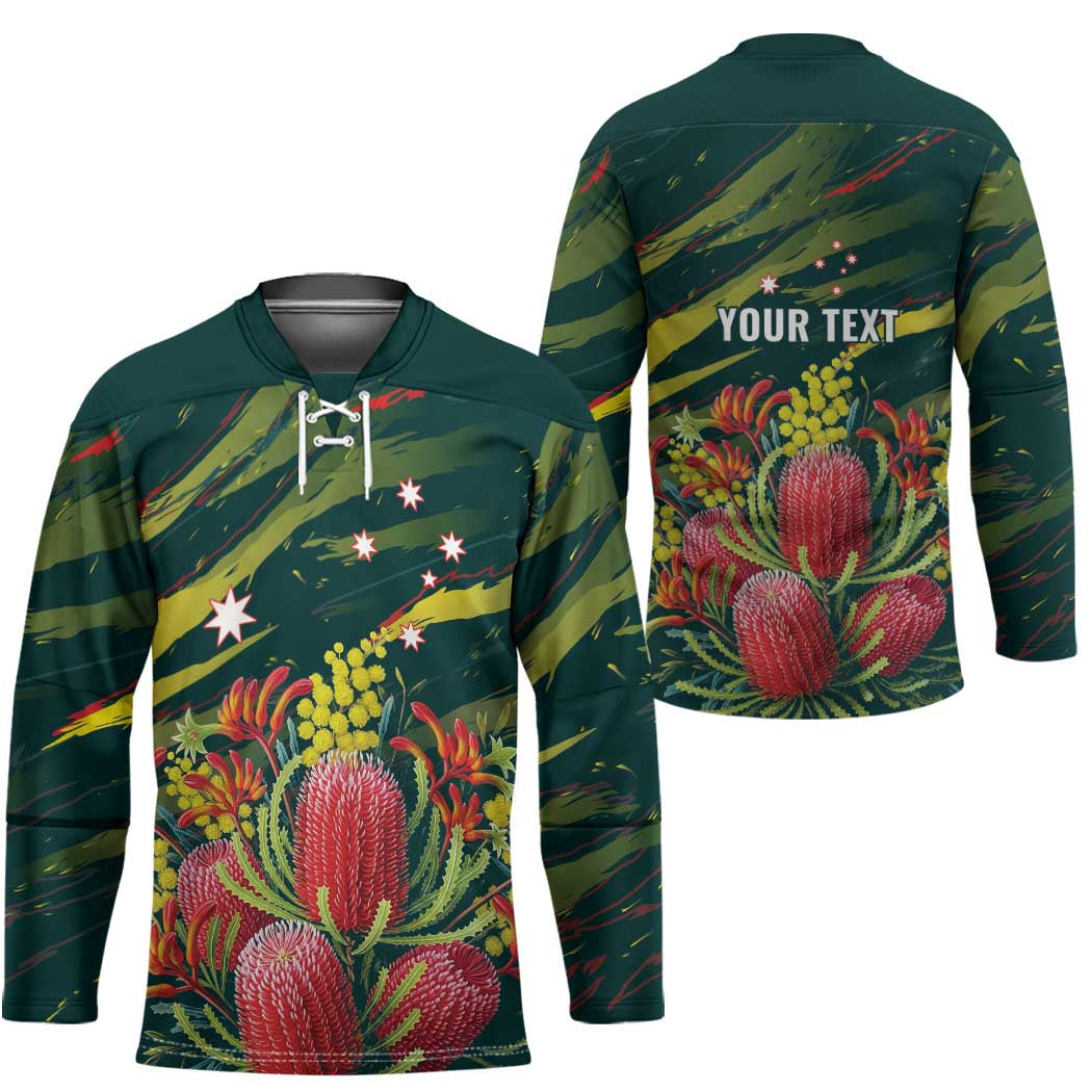 Australian Native Flower Personalised Hockey Jersey Banksia Nature���s Wild Flame - Aussie Hoodie