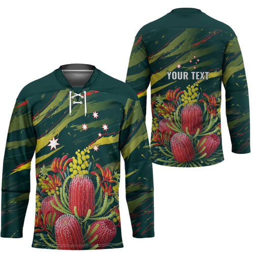 Australian Native Flower Personalised Hockey Jersey Banksia Nature���s Wild Flame - Aussie Hoodie