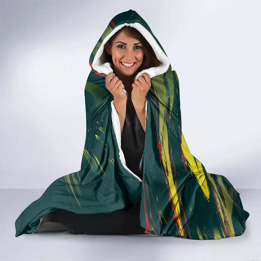 Australian Native Flower Personalised Hooded Blanket Banksia Nature’s Wild Flame - Aussie Hoodie