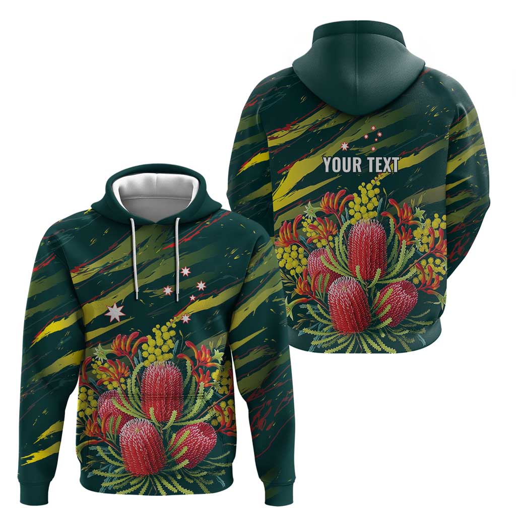 Australian Native Flower Personalised Hoodie Banksia Nature’s Wild Flame - Aussie Hoodie