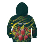 Australian Native Flower Personalised Kid Hoodie Banksia Nature’s Wild Flame - Aussie Hoodie