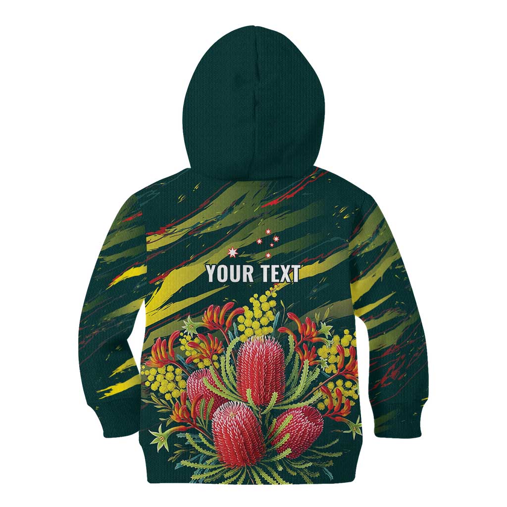Australian Native Flower Personalised Kid Hoodie Banksia Nature’s Wild Flame - Aussie Hoodie