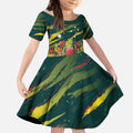 Australian Native Flower Personalised Kid Short Sleeve Dress Banksia Nature’s Wild Flame - Aussie Hoodie