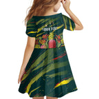 Australian Native Flower Personalised Kid Short Sleeve Dress Banksia Nature’s Wild Flame - Aussie Hoodie
