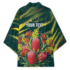 Australian Native Flower Personalised Kimono Banksia Nature’s Wild Flame - Aussie Hoodie