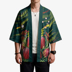 Australian Native Flower Personalised Kimono Banksia Nature’s Wild Flame - Aussie Hoodie