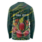 Australian Native Flower Personalised Long Sleeve Shirt Banksia Nature’s Wild Flame - Aussie Hoodie