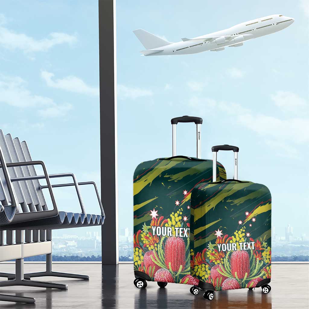 Australian Native Flower Personalised Luggage Cover Banksia Nature’s Wild Flame - Aussie Hoodie
