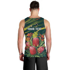 Australian Native Flower Personalised Men Tank Top Banksia Nature’s Wild Flame - Aussie Hoodie