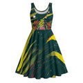 Australian Native Flower Personalised Midi Dress Banksia Nature’s Wild Flame - Aussie Hoodie