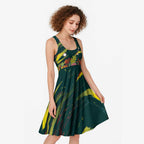 Australian Native Flower Personalised Midi Dress Banksia Nature’s Wild Flame - Aussie Hoodie