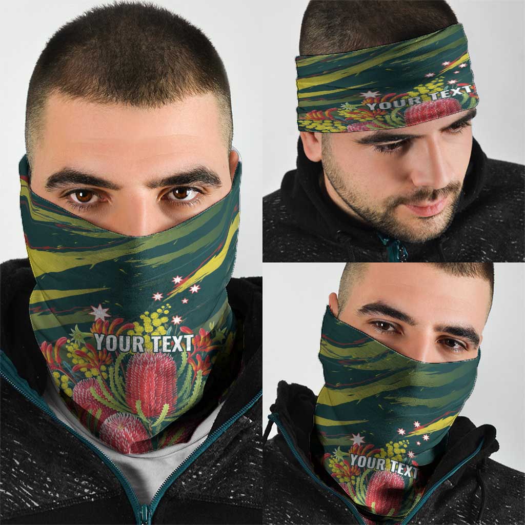 Australian Native Flower Personalised Neck Gaiter Banksia Nature’s Wild Flame - Aussie Hoodie