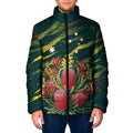 Australian Native Flower Personalised Padded Jacket Banksia Nature’s Wild Flame - Aussie Hoodie