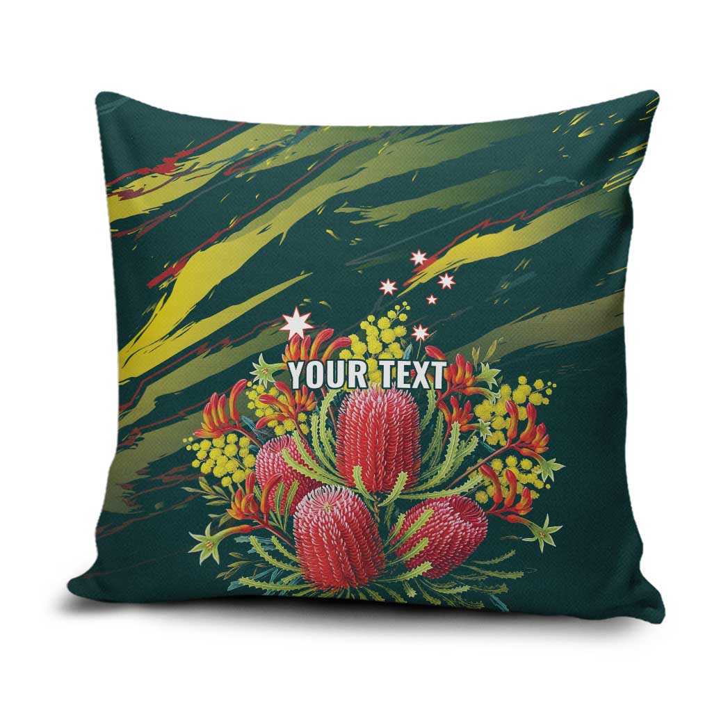 Australian Native Flower Personalised Pillow Cover Banksia Nature’s Wild Flame - Aussie Hoodie