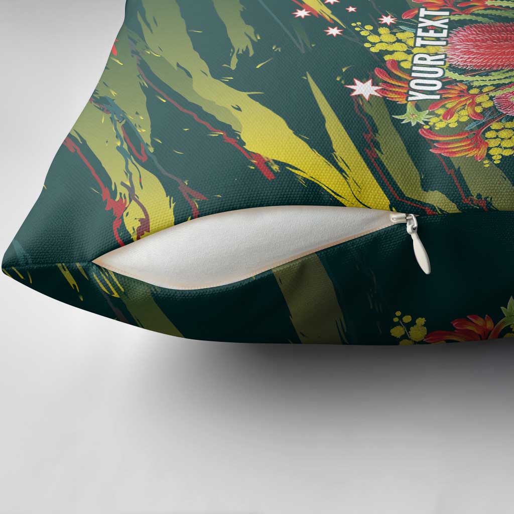 Australian Native Flower Personalised Pillow Cover Banksia Nature’s Wild Flame - Aussie Hoodie