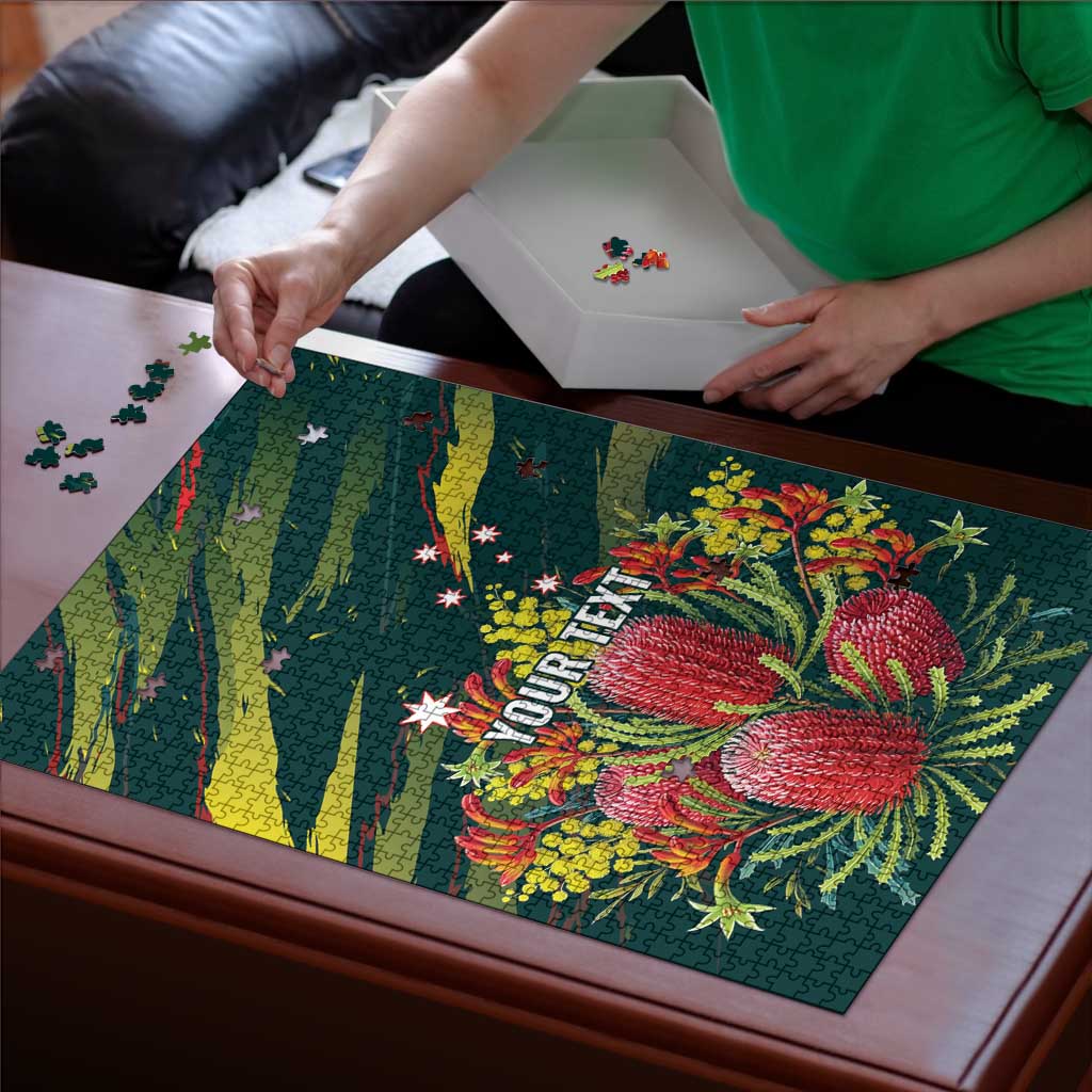 Australian Native Flower Personalised Puzzle Banksia Nature’s Wild Flame - Aussie Hoodie