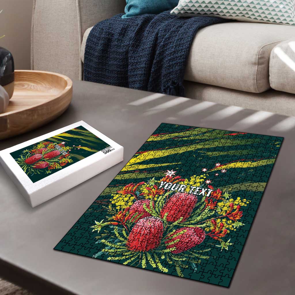 Australian Native Flower Personalised Puzzle Banksia Nature’s Wild Flame - Aussie Hoodie