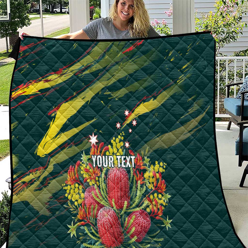 Australian Native Flower Personalised Quilt Banksia Nature’s Wild Flame - Aussie Hoodie