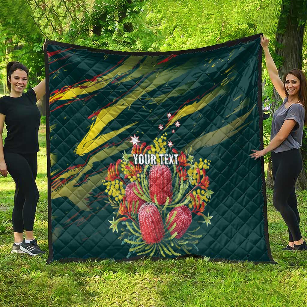 Australian Native Flower Personalised Quilt Banksia Nature’s Wild Flame - Aussie Hoodie