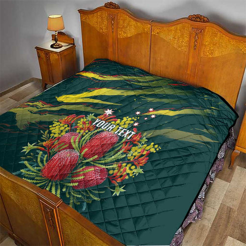 Australian Native Flower Personalised Quilt Banksia Nature’s Wild Flame - Aussie Hoodie