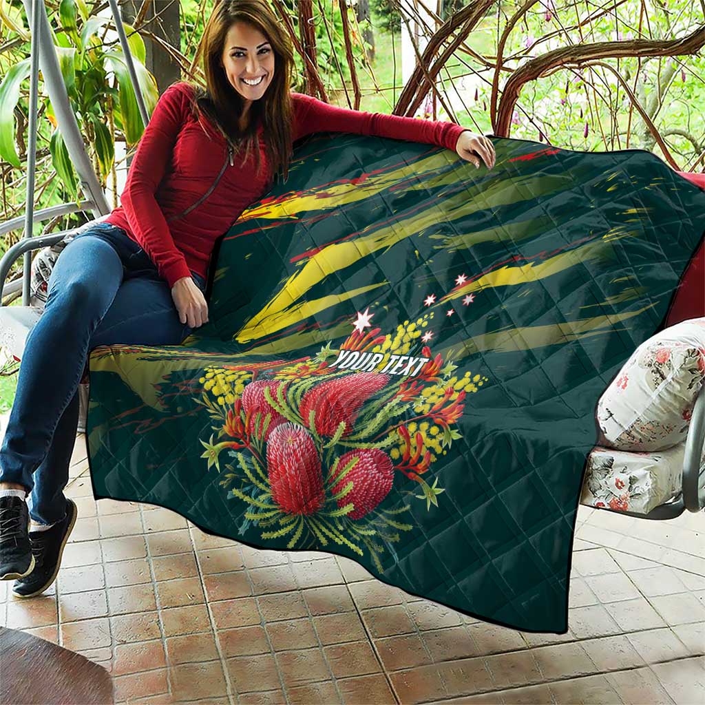 Australian Native Flower Personalised Quilt Banksia Nature’s Wild Flame - Aussie Hoodie