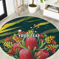 Australian Native Flower Personalised Round Carpet Banksia Nature’s Wild Flame - Aussie Hoodie